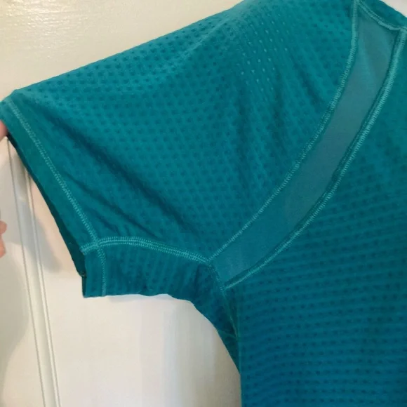 Athleta Teal Short Sleeve Top - Picture 2 of 4